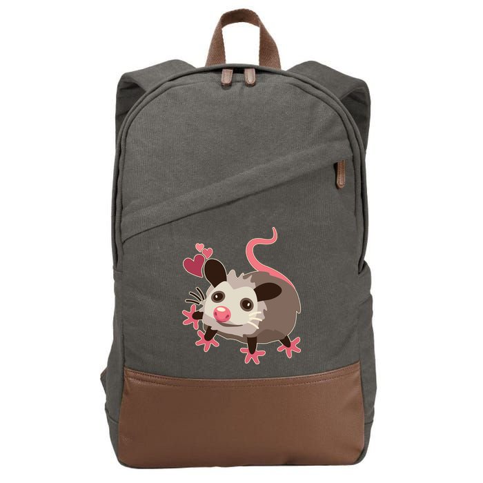 Cute Funny Baby Opossum Cotton Canvas Backpack