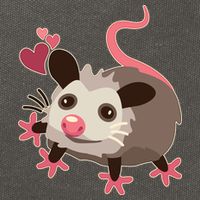 Cute Funny Baby Opossum Cotton Canvas Backpack