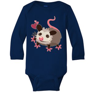 Cute Funny Baby Opossum Baby Long Sleeve Bodysuit