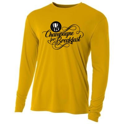 Champagne For Breakfast Mimosa Brunch Funny Ing Gift Cooling Performance Long Sleeve Crew