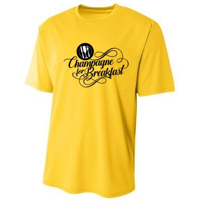 Champagne For Breakfast Mimosa Brunch Funny Ing Gift Performance Sprint T-Shirt