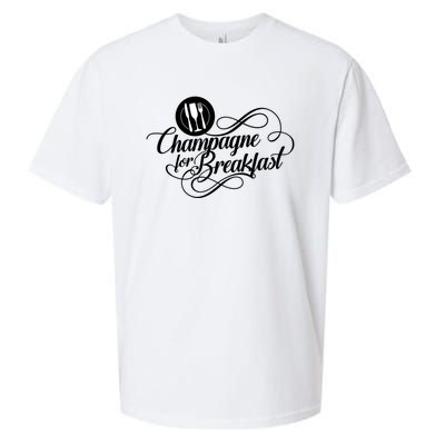 Champagne For Breakfast Mimosa Brunch Funny Ing Gift Sueded Cloud Jersey T-Shirt