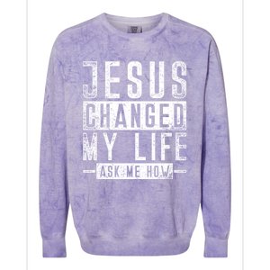 Christian Faith Bible Prayer God Savior Devo Jesus Gift Colorblast Crewneck Sweatshirt