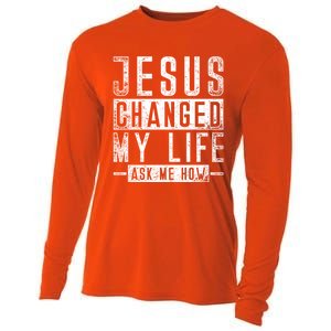 Christian Faith Bible Prayer God Savior Devo Jesus Gift Cooling Performance Long Sleeve Crew