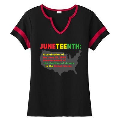 Celebrates Freedom Black African Juneteenth Black History Gift Ladies Halftime Notch Neck Tee