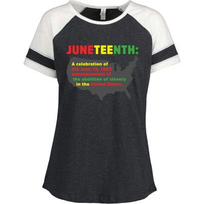 Celebrates Freedom Black African Juneteenth Black History Gift Enza Ladies Jersey Colorblock Tee