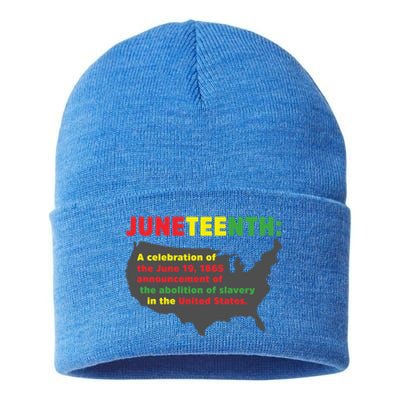 Celebrates Freedom Black African Juneteenth Black History Gift Sustainable Knit Beanie