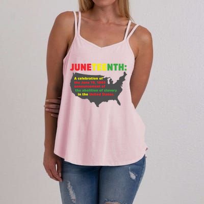 Celebrates Freedom Black African Juneteenth Black History Gift Women's Strappy Tank