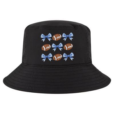 Coquette Football Bow Football Mom Game Day Cool Comfort Performance Bucket Hat