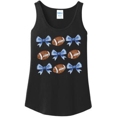 Coquette Football Bow Football Mom Game Day Ladies Essential Tank