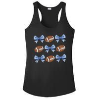 Coquette Football Bow Football Mom Game Day Ladies PosiCharge Competitor Racerback Tank