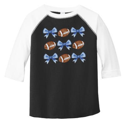 Coquette Football Bow Football Mom Game Day Toddler Fine Jersey T-Shirt