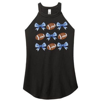 Coquette Football Bow Football Mom Game Day Women’s Perfect Tri Rocker Tank