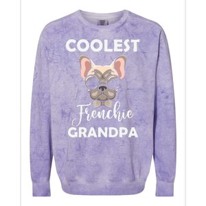 Coolest French Bulldog Grandpa Father's Day Colorblast Crewneck Sweatshirt