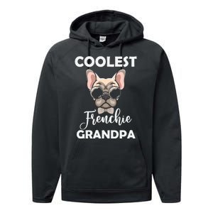 Coolest French Bulldog Grandpa Father's Day Performance Fleece Hoodie