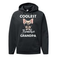 Coolest French Bulldog Grandpa Father's Day Performance Fleece Hoodie