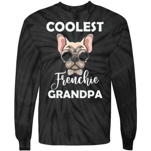 Coolest French Bulldog Grandpa Father's Day Tie-Dye Long Sleeve Shirt