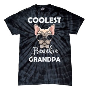 Coolest French Bulldog Grandpa Father's Day Tie-Dye T-Shirt