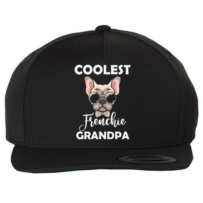 Coolest French Bulldog Grandpa Father's Day Wool Snapback Cap