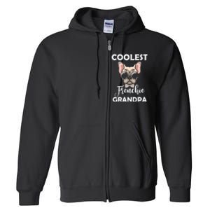 Coolest French Bulldog Grandpa Father's Day Full Zip Hoodie