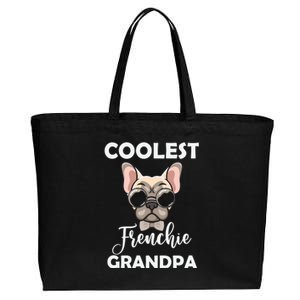 Coolest French Bulldog Grandpa Father's Day Cotton Canvas Jumbo Tote