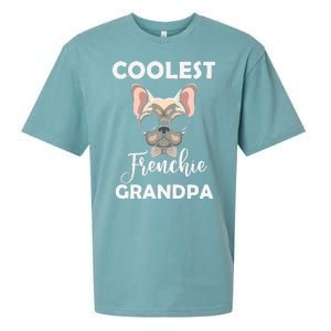 Coolest French Bulldog Grandpa Father's Day Sueded Cloud Jersey T-Shirt