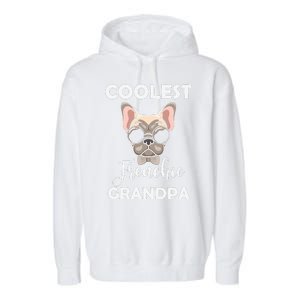 Coolest French Bulldog Grandpa Father's Day Garment-Dyed Fleece Hoodie