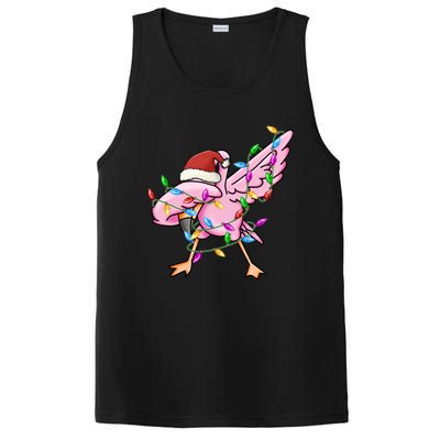 Cute Flamingo Christmas Dabbing Gift PosiCharge Competitor Tank