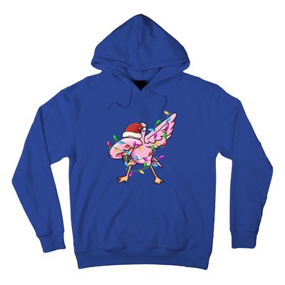 Cute Flamingo Christmas Dabbing Gift Hoodie