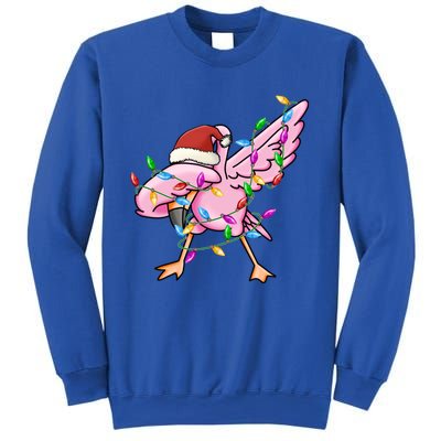 Cute Flamingo Christmas Dabbing Gift Sweatshirt