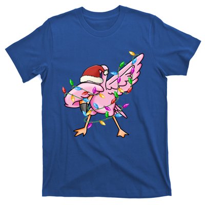 Cute Flamingo Christmas Dabbing Gift T-Shirt