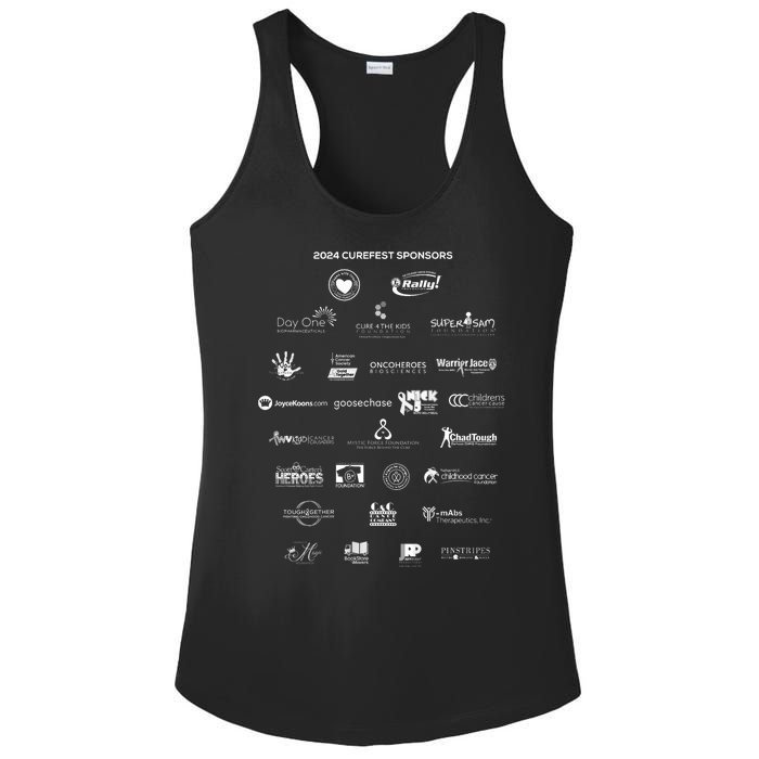 Curefest For Childhood Cancer 2024 Design 3 For Dark Fabric Ladies PosiCharge Competitor Racerback Tank