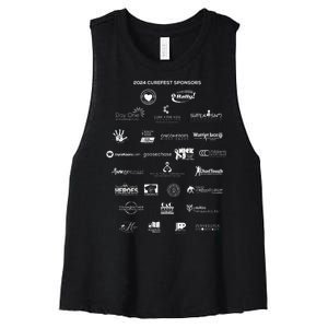 Curefest For Childhood Cancer 2024 Design 3 For Dark Fabric Women's Racerback Cropped Tank