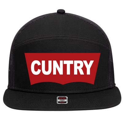 Cuntry Funny Country Rodeo Western Cowgirl Cowboy 7 Panel Mesh Trucker Snapback Hat