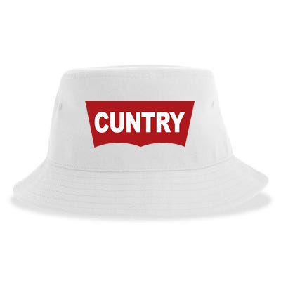 Cuntry Funny Country Rodeo Western Cowgirl Cowboy Sustainable Bucket Hat