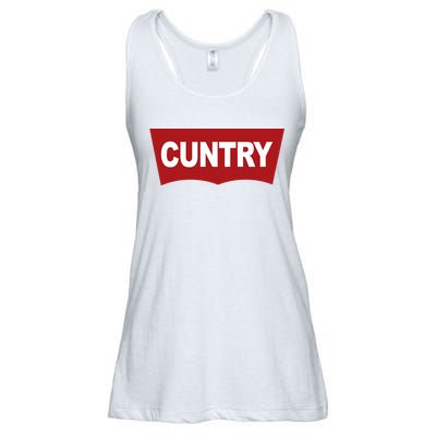 Cuntry Funny Country Rodeo Western Cowgirl Cowboy Ladies Essential Flowy Tank