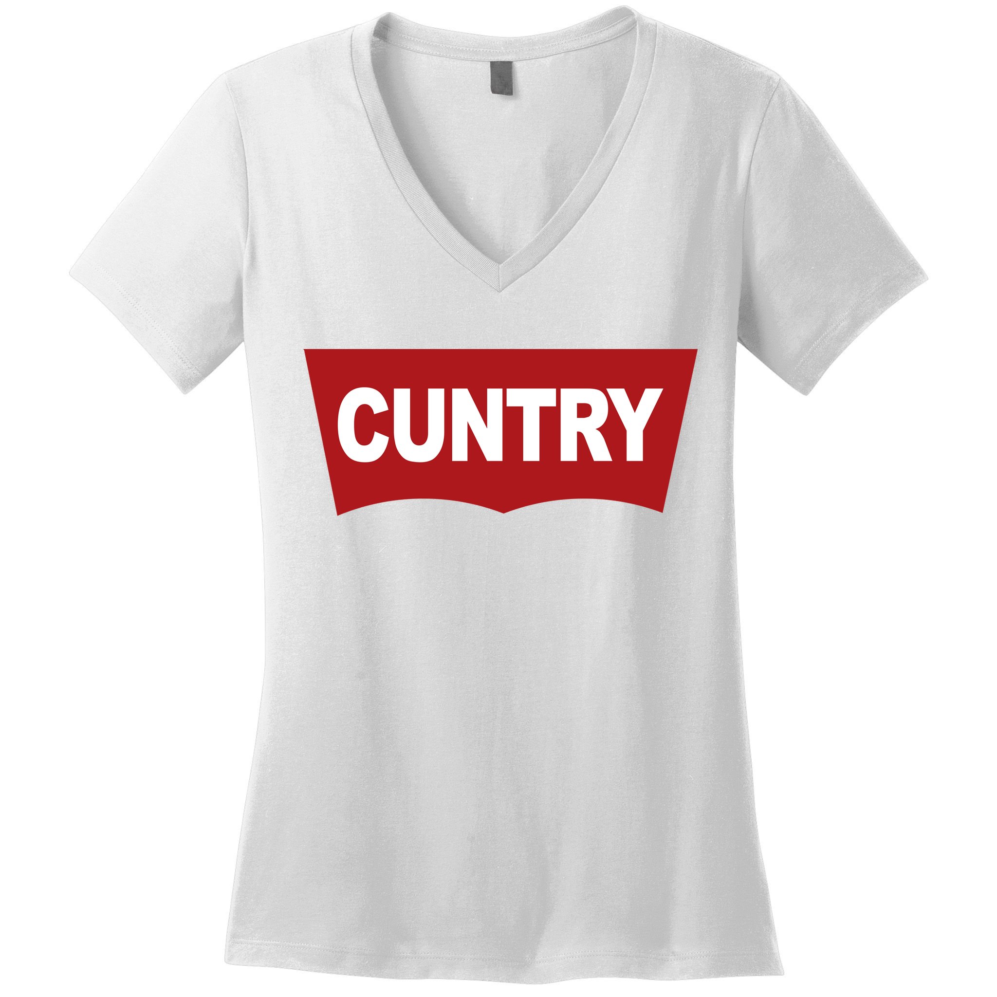 Cuntry Funny Country Rodeo Western Cowgirl Cowboy Women's V-Neck T-Shirt