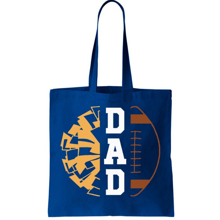 Cheer Football Cheerleading Dad Game Day Football Tote Bag