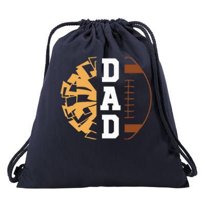 Cheer Football Cheerleading Dad Game Day Football Drawstring Bag