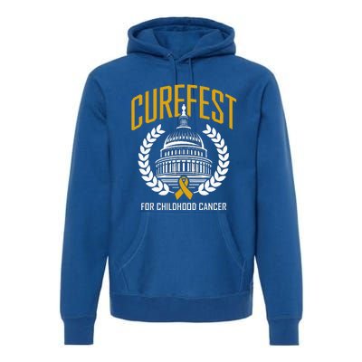 Curefest For Childhood Cancer 2024 In September We Wear Gold Premium Hoodie