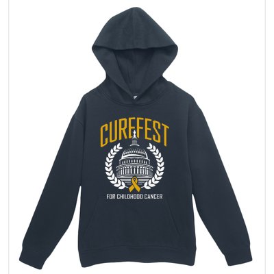 Curefest For Childhood Cancer 2024 In September We Wear Gold Urban Pullover Hoodie