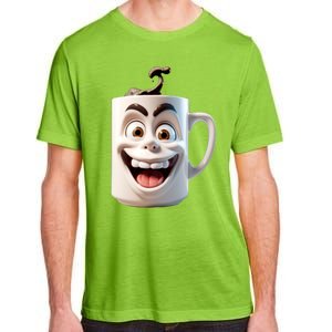 Crazy Face Coffee Character Adult ChromaSoft Performance T-Shirt