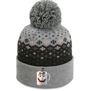 Crazy Face Coffee Character The Baniff Cuffed Pom Beanie