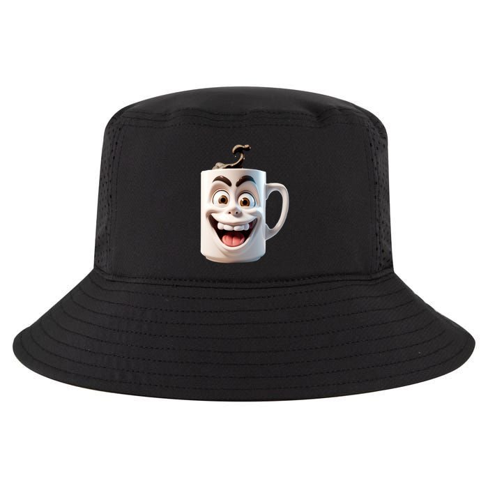 Crazy Face Coffee Character Cool Comfort Performance Bucket Hat