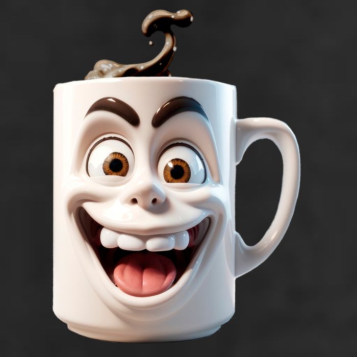 Crazy Face Coffee Character Cool Comfort Performance Bucket Hat