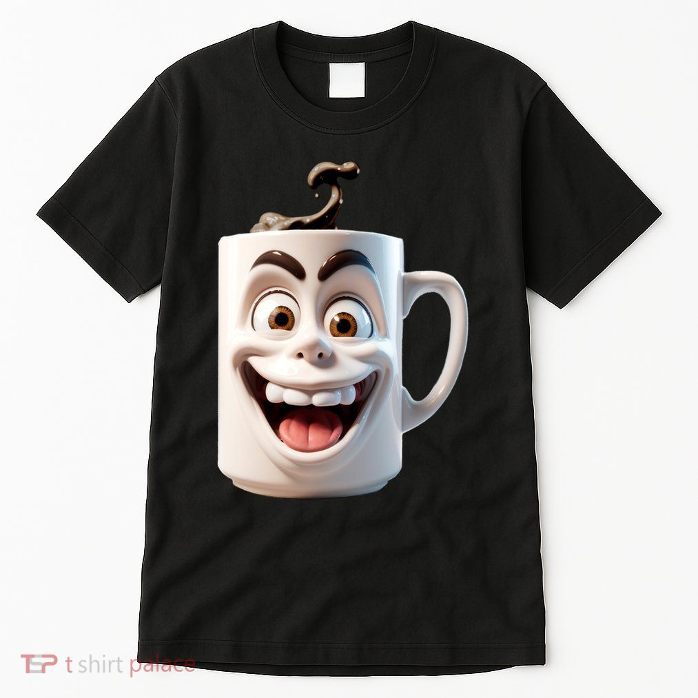 Crazy Face Coffee Character Tall T-Shirt