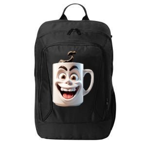 Crazy Face Coffee Character City Backpack