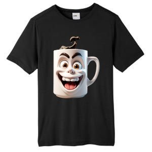 Crazy Face Coffee Character Tall Fusion ChromaSoft Performance T-Shirt