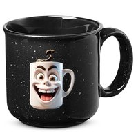 Crazy Face Coffee Character 15oz Campfire Ceramic Mug