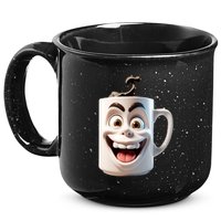 Crazy Face Coffee Character 15oz Campfire Ceramic Mug